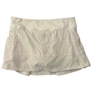 Lululemon Pace Rival Skirt in Light Gray Size 10 Tennis Skirt Running Skirt